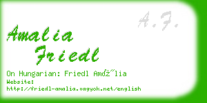 amalia friedl business card